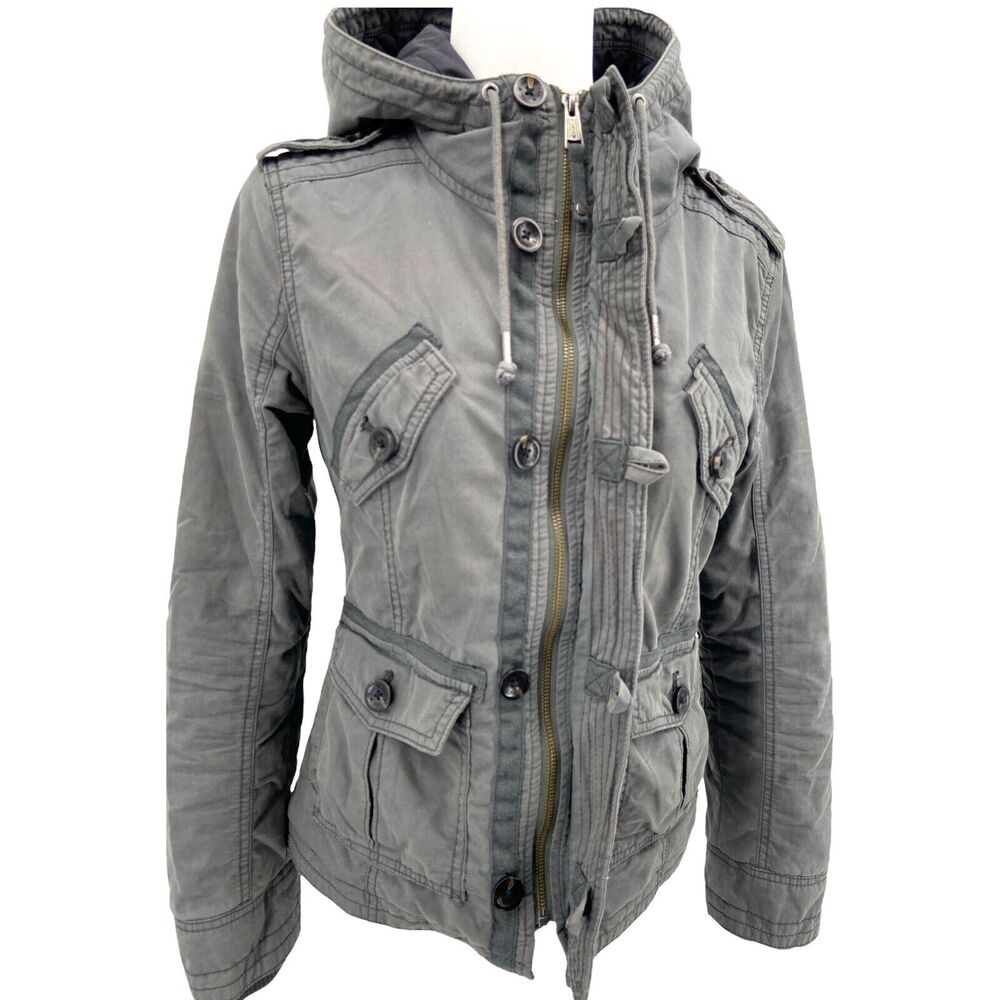 TNA Platoon Women’s Military‎ Style Green Jacket Sz Small - Picture 2 of 11